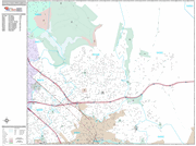 Castro Valley Wall Map Premium Style